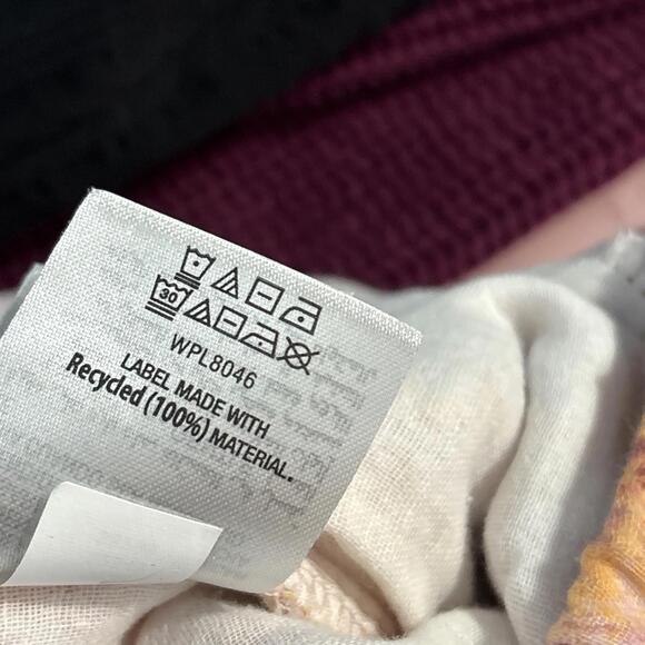 Women’s Jenni Watercolor Blush Pajama Bottoms 100% Recycled Cotton Soft & Warm - Picture 10 of 10